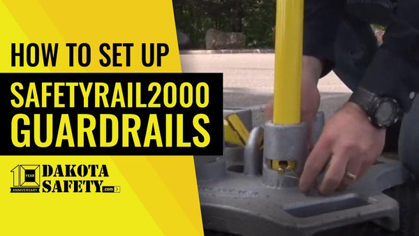 How To Set up the SafetyRail2000 Non-Penetrating Fall Protection Guardrail System - Dakota Safety