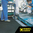 Heronair industrial matting at workstation, featuring DIN 51130: R11 certified slip-resistant surface pattern