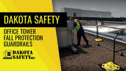Office Tower Roof Fall Protection Guardrail - Dakota Safety