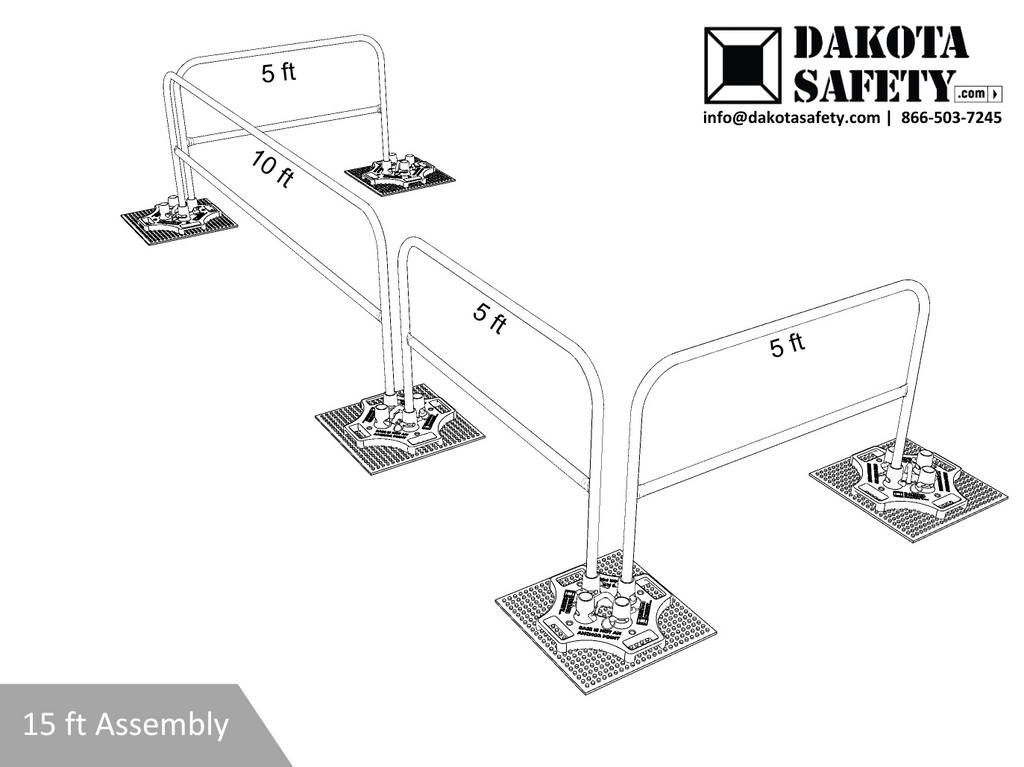 2d Safety Rails Standard Guard Rail Assemblies (Safety Rail 2000 Standard Size Guard R ...