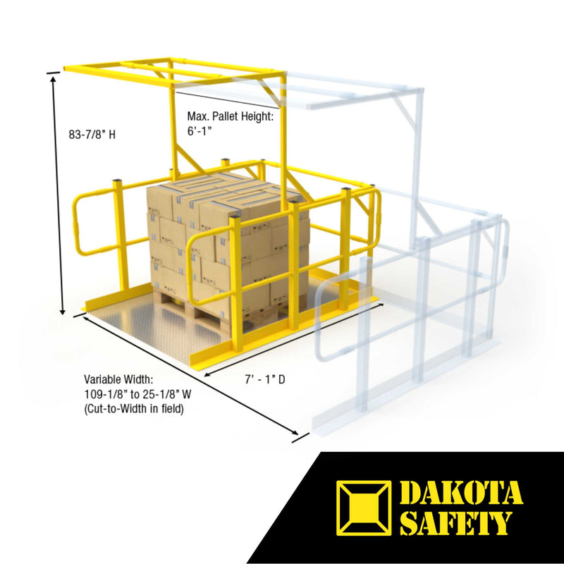 Pivot Mezzanine Safety Gate - OSHA Compliant, Adjustable Fall Protecti ...