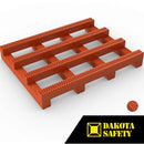 Herongripa terracotta matting with extra-wide drainage grid for food processing, showing certified slip-resistant surface