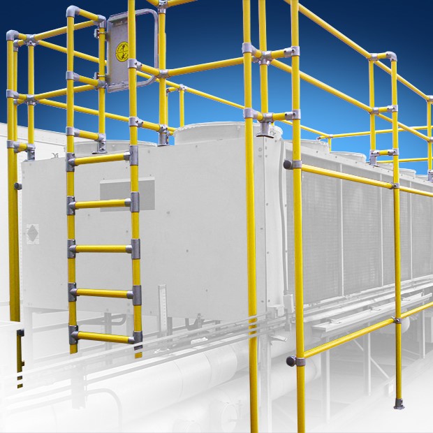 KwikGuard Modular Handrail | Guardrail Fall Protection Chiller / HVAC ...
