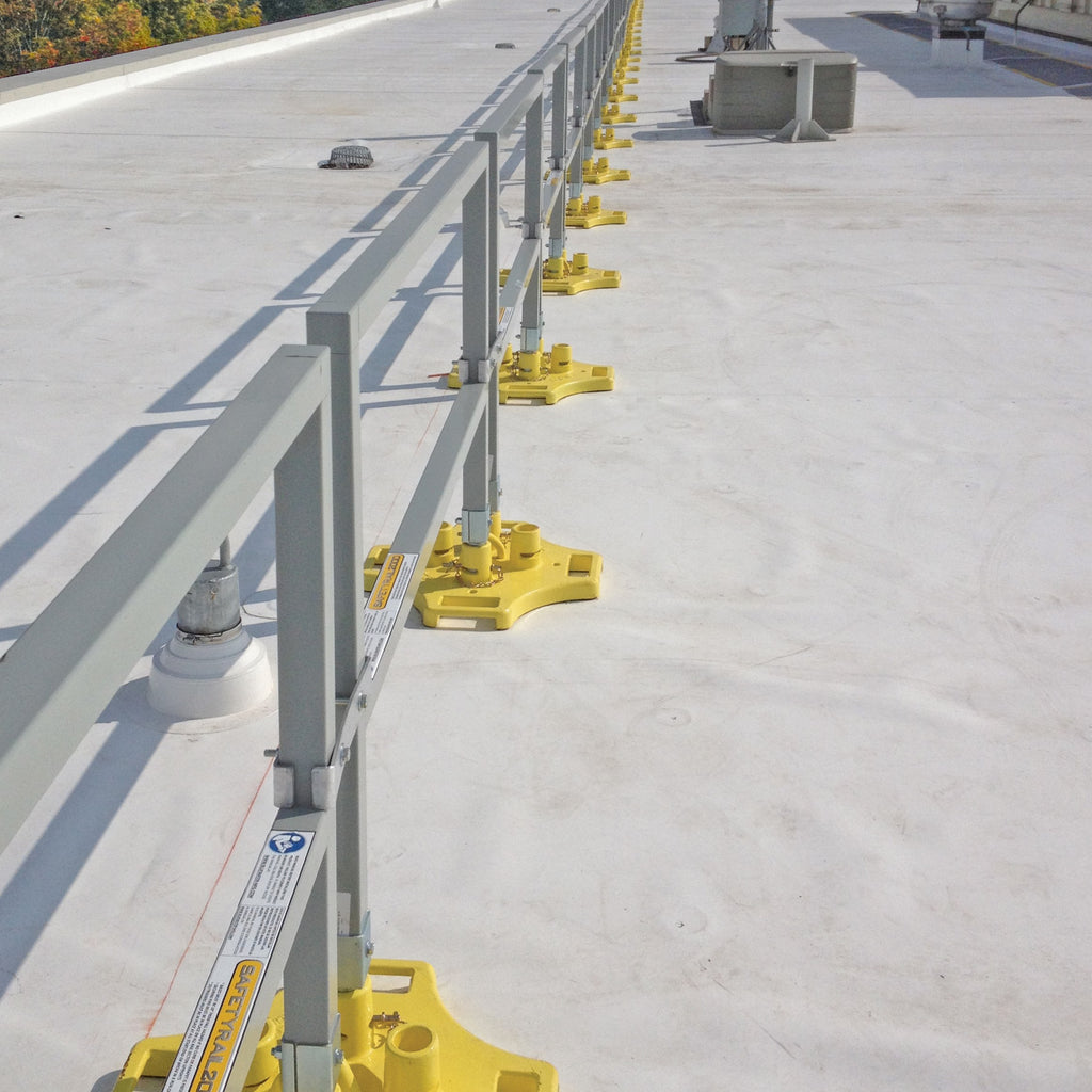 Hvac Safety Railing SafetyRail2000 FG | OSHA Compliant Telecommunications Roof Guardrails ...