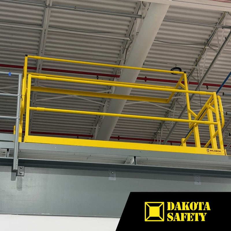 Pivot Mezzanine Safety Gate - OSHA Compliant, Adjustable Fall Protecti ...