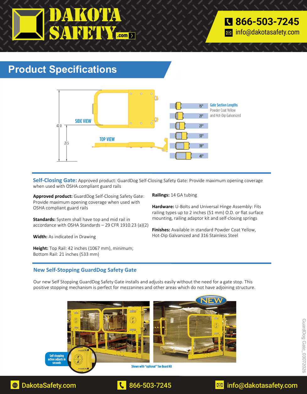 Self-Closing Gates | Self-Closing Safety Gate | Dakota Safety | ladder