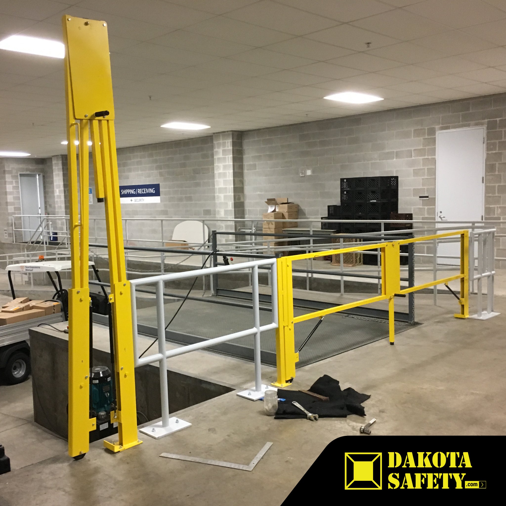 Loading dock gates clearance