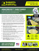 ArmorBoss Linear Table Shield 47.5" x 23.5" - Dakota Safety