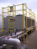 fall protection guardrail system for chiller units or HVAC units; handrail systems for HVAC units