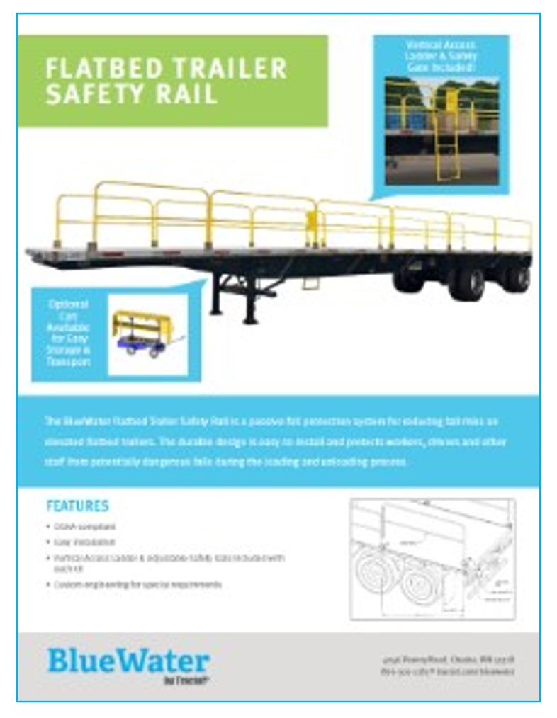 Flatbed Trailer Fall Protection Railing Flatbed Trailer Safety Rail – Dakota Safety